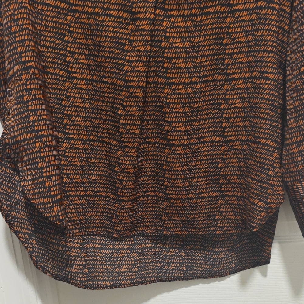 Everlene & David Lerner Mandarin Collar Button Down Tunic Blouse - Picture 9 of 16